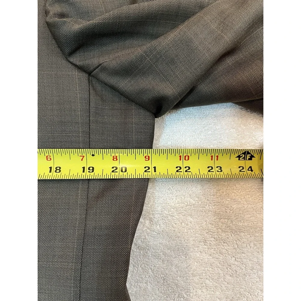 Brooks Brothers Pure New Wool Sport Coat‎ Windowpane Men's 41R Suit Blazer